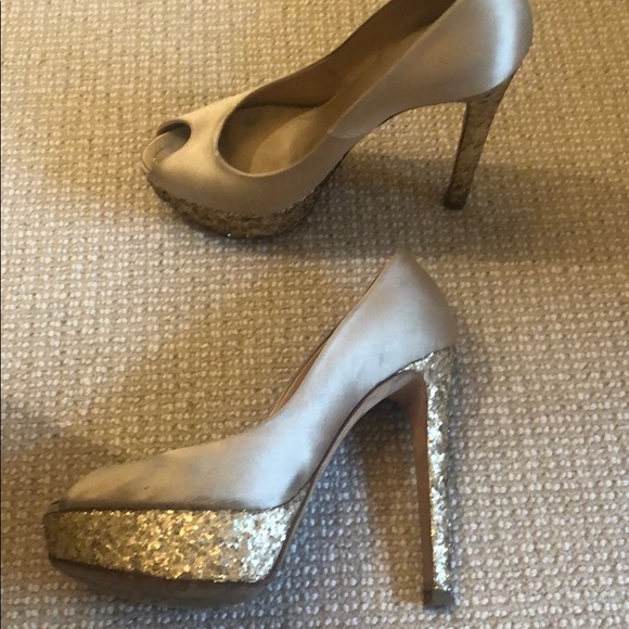 Christian Dior Satin & Glitter Pumps - Picture 2 of 8